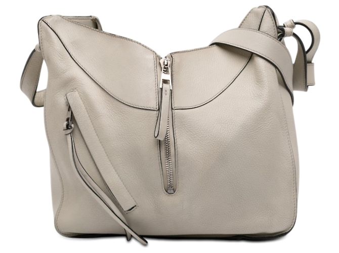 Borsa Hammock in pelle di vitello granata marrone LOEWE Beige
