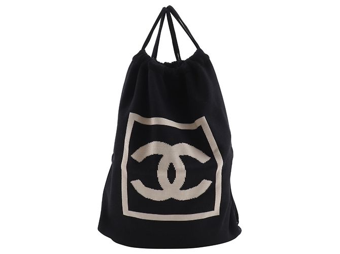 Zaino in cotone nero Chanel