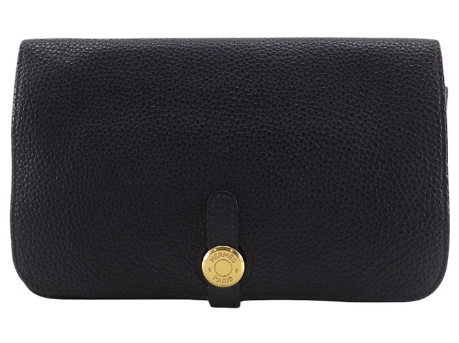 Portafoglio Lungo Dogon GM di Hermès Nero