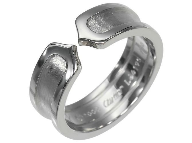 Anillo de banda de oro blanco de 18K Cartier