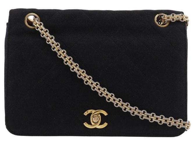 Bolsa de ombro preta com corrente Chanel Preto