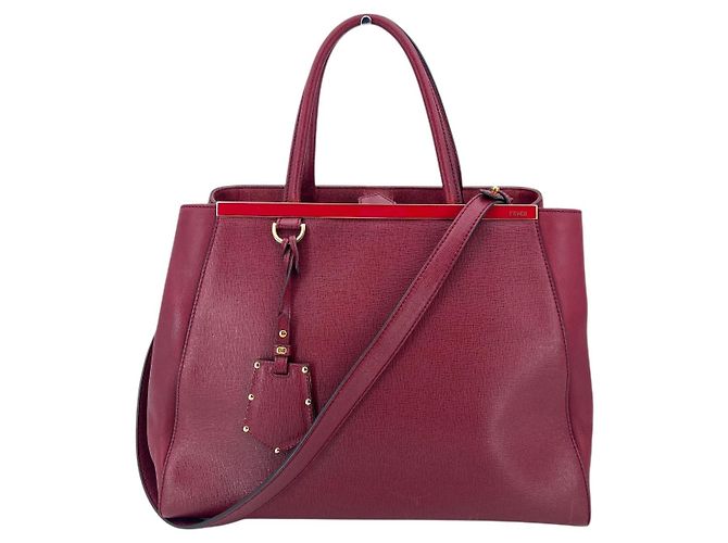 Bolsa de couro Fendi Vermelho Bordeaux