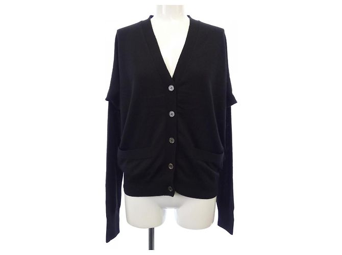 Cardigan in seta e cashmere Hermès 36 Nero