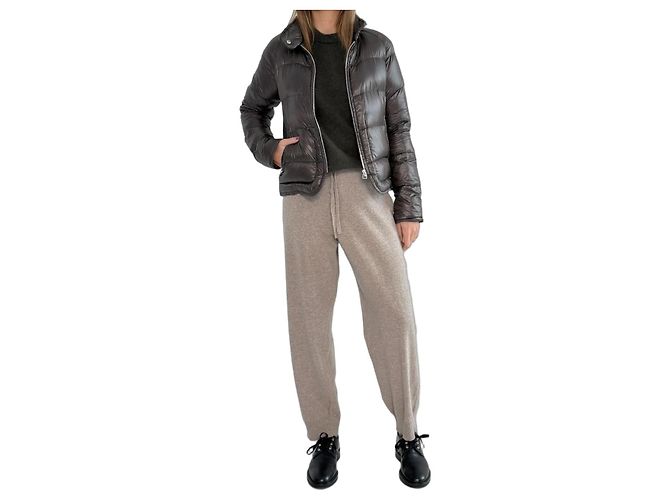 Hermès Piumino casaco puffer marrom