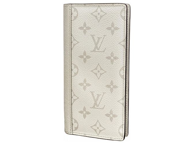 Cartera Larga Brazza Taigarama de Louis Vuitton Blanco