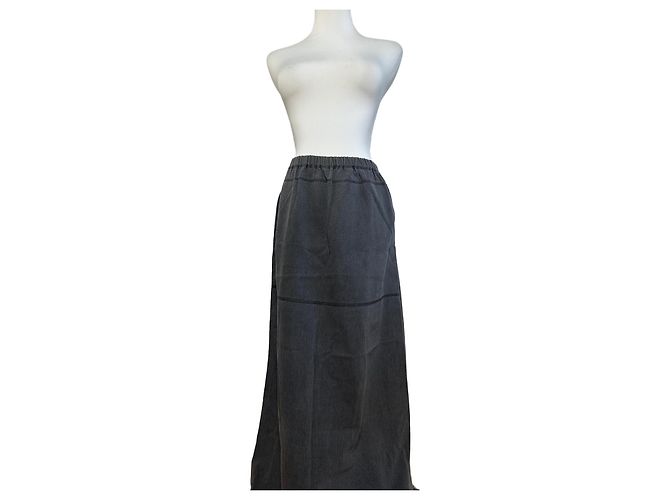 Vintage Issey Miyake Wollrock grau M