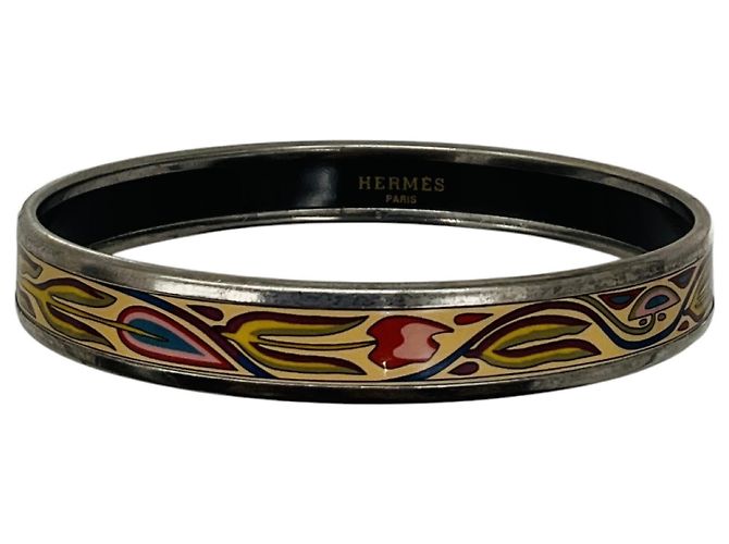 Hermès Pulsera de esmalte impresa multicolor Hermes 