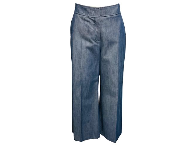Derek Lam Indigo Blaue Weite Beinform Jeans