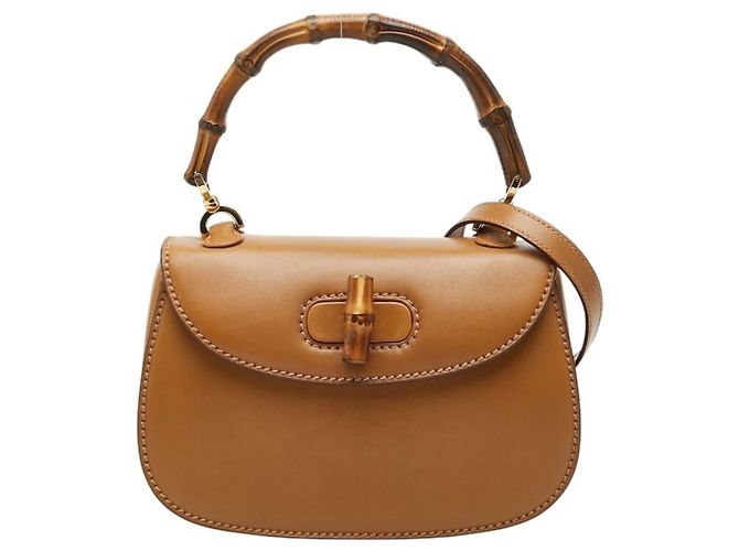 Borsa a Spalla Gucci Bamboo Marrone