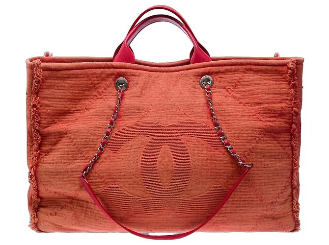 CHANEL Deauville Tweed Red Bag - 103429