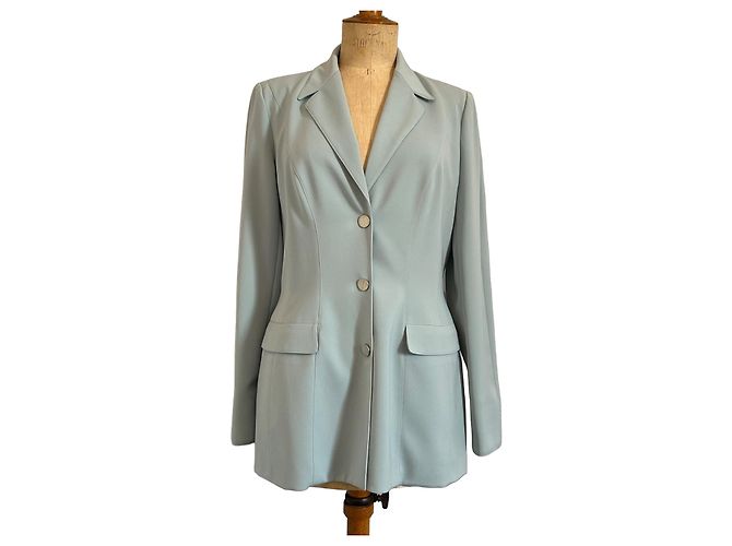 Thierry Mugler Taillierter Blazer Hellblau