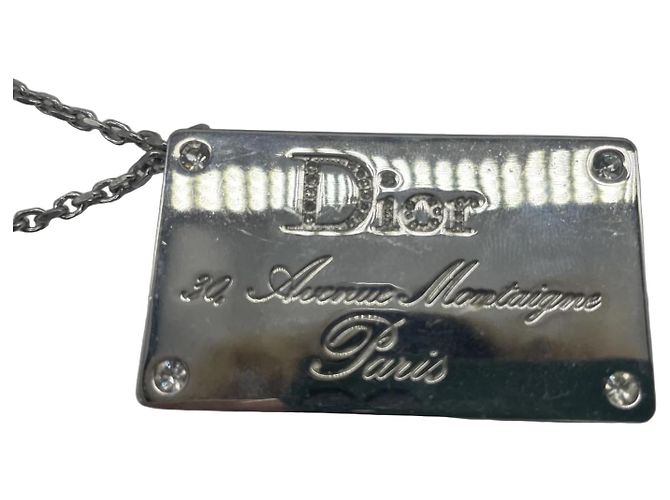 Dior Taschenanhänger aus Stahl Silber