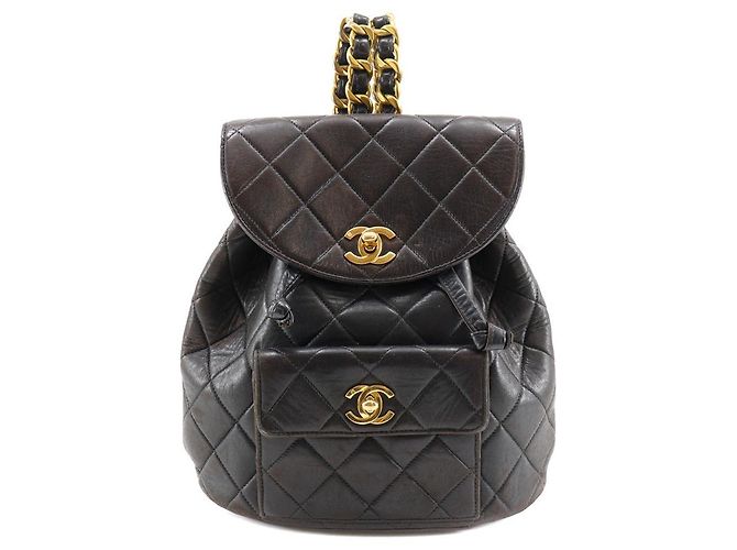 Chanel Matelasse Lambskin Backpack Black