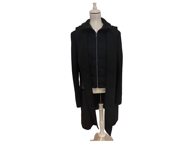 Autre Marque BOSS Long Black Wool Coat Slim Fit