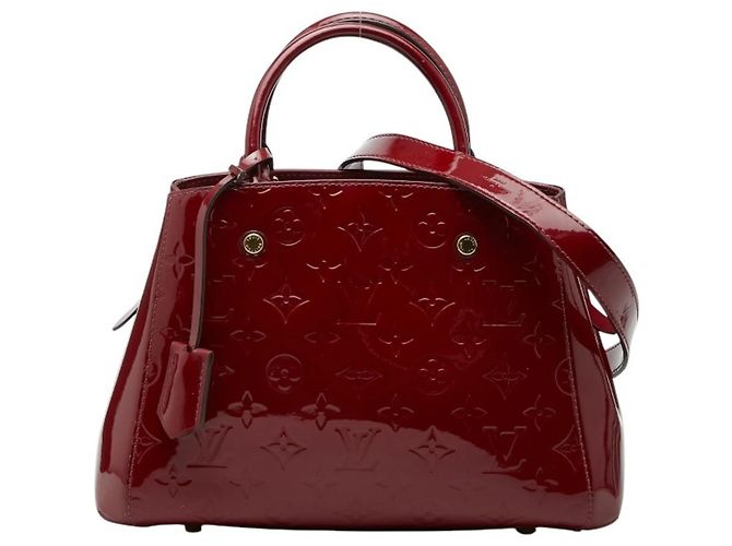 Sac à main Montaigne BB en Monogram Vernis Louis Vuitton Rose Rouge