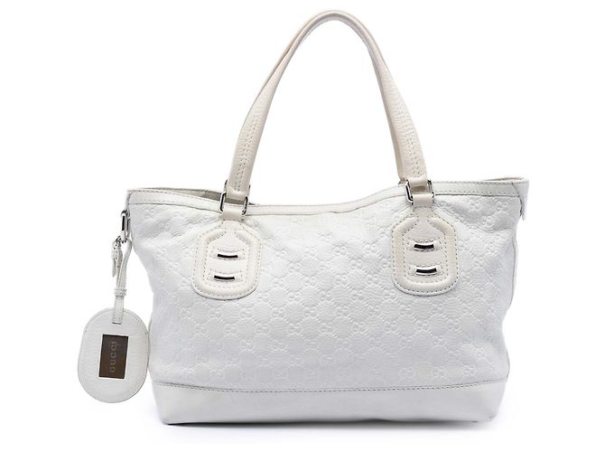 Tote Techno Tag Guccissima Blanc de Gucci