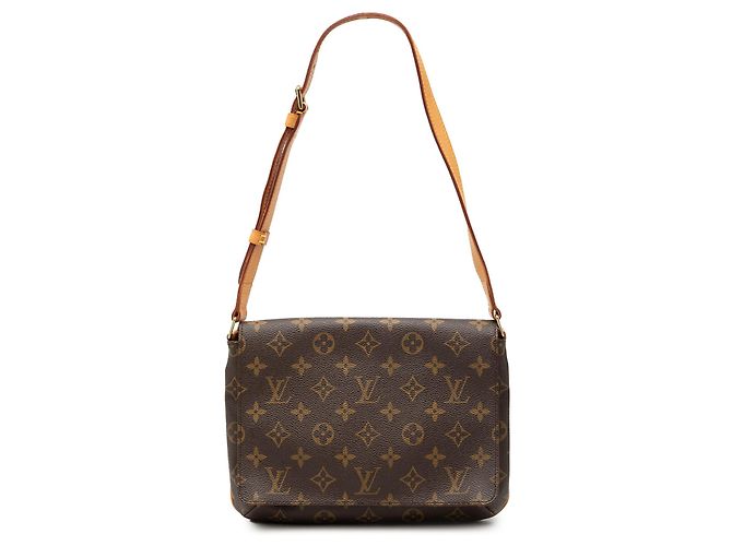 Louis Vuitton Musette Tango Marrom Monograma com Alça Curta