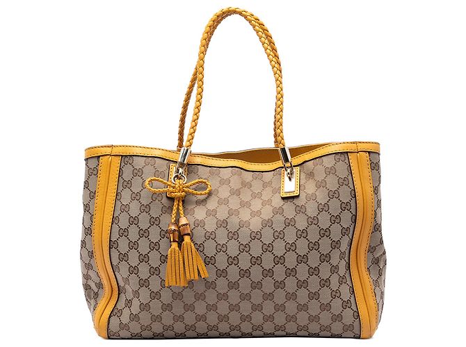 Gucci Beige Medium GG Canvas Bella Tote