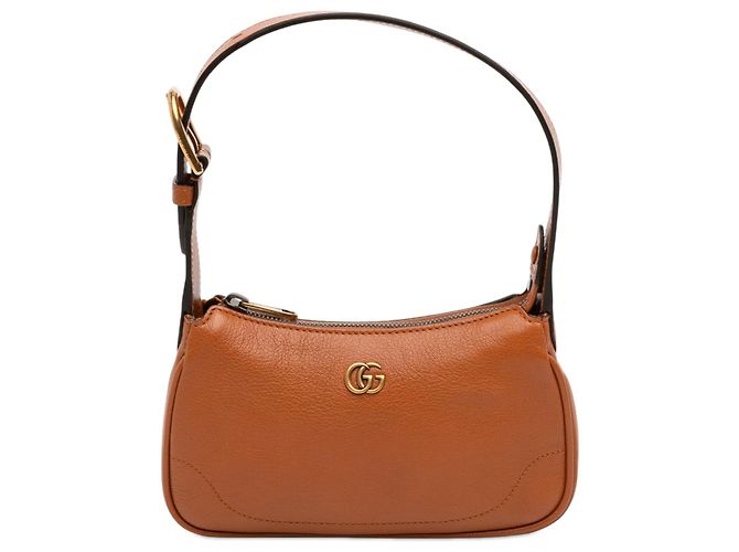 Borsa a Spalla Mini Aphrodite in Pelle Marrone Gucci