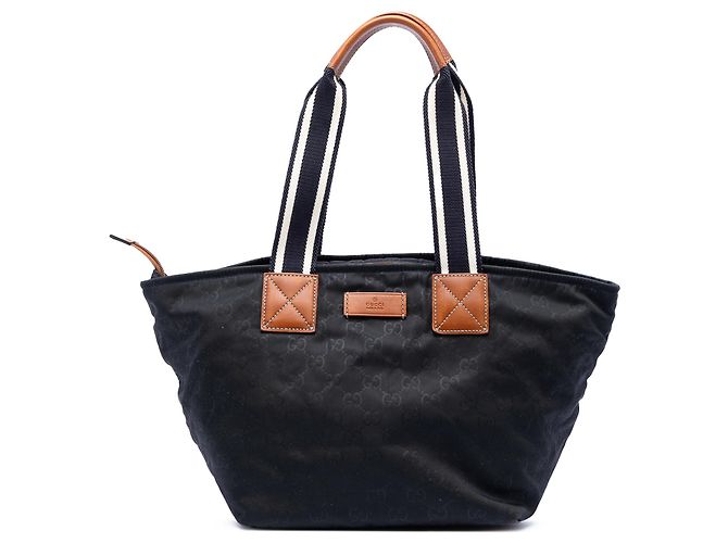 Gucci Schwarze GG Nylon Web Tote