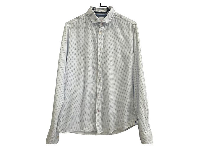 Autre Marque Camicia a pois blu e bianchi Bianco 
