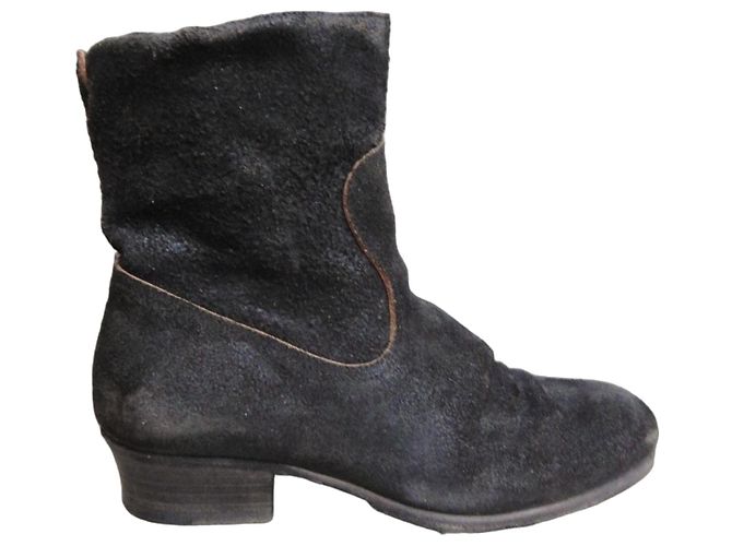 Bottines Fiorentini+Baker en Nubuck Noir