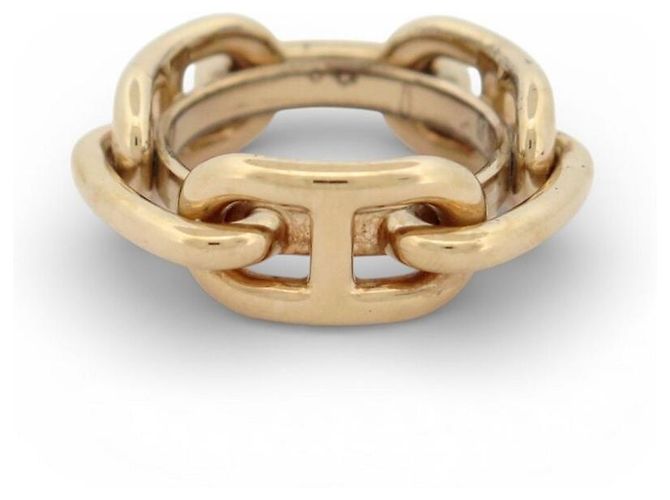 Ring Hermès ANELLO PER SCIARPA HERMES REGATE CATENA ANCORATA IN METALLO DORATO D'oro