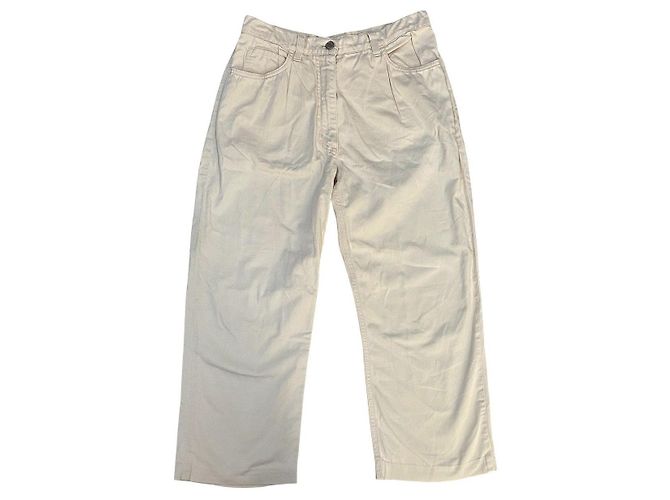 Pantalones de algodón Salvatore Ferragamo Blanco