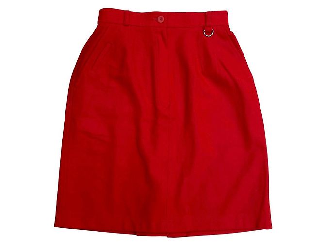 Christian Dior Wollrock Rot