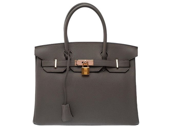 Hermès Sac HERMES Birkin 30 en Cuir Gris - 103454