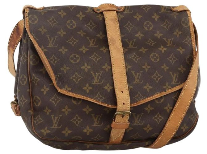 LOUIS VUITTON Bolsa de Ombro Monogram Saumur 35 M42254 LV Auth hk3665 Monograma