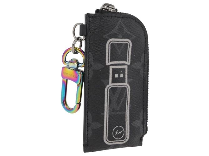 LOUIS VUITTON Monogram Eclipse Porte Cles Etoui Key Holder MP1856 Auth YKZ927A