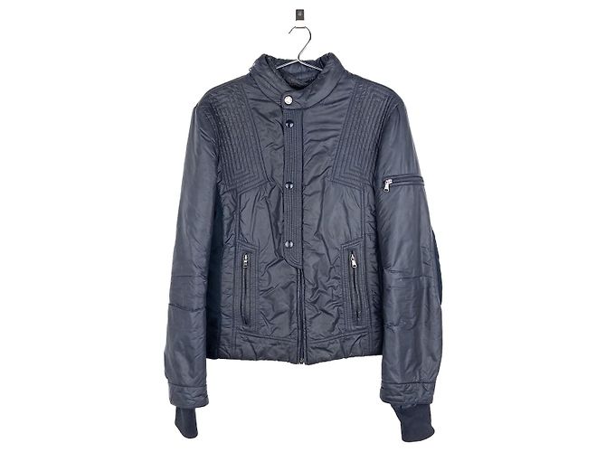 Dolce & Gabbana AW04 Biker Puffer Jacket Navy blue