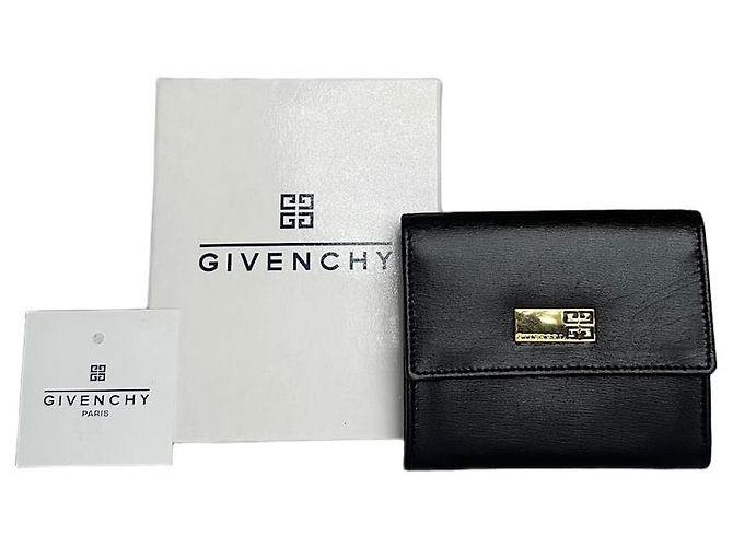 Vintage Givenchy Leather Wallet Black Brown