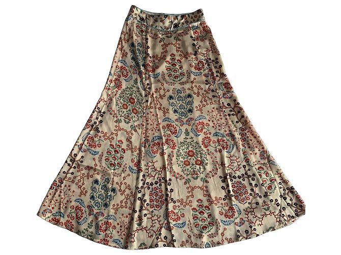 Gonna lunga Ba&Sh GARANCE ecru stampa floreale Multicolore Crudo