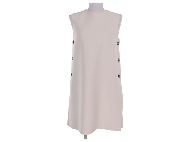 Christian Dior 2-Wege Wollkleid Beige Roh