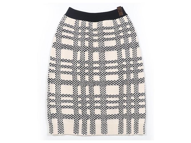Louis Vuitton Cashmere blend Knit Skirt Black White