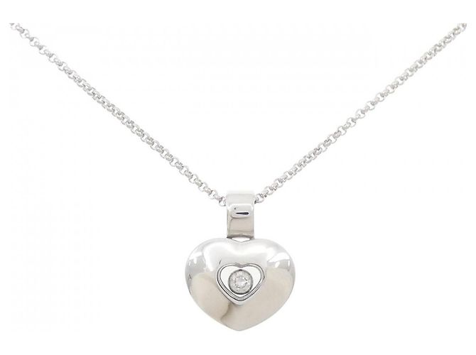 Colar Chopard em ouro branco 18K e diamantes Prata