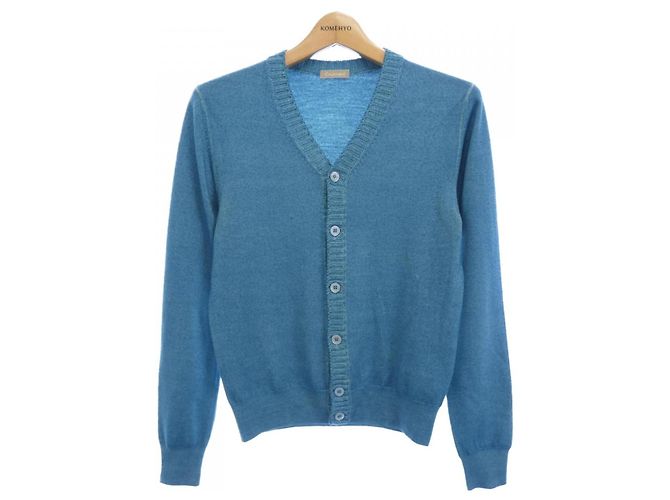 Autre Marque Cruciani Wool Cardigan Blue