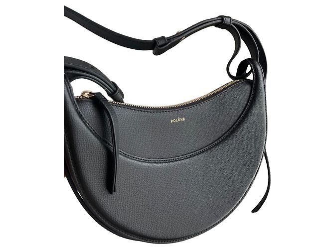Sac à main Polène en cuir noir