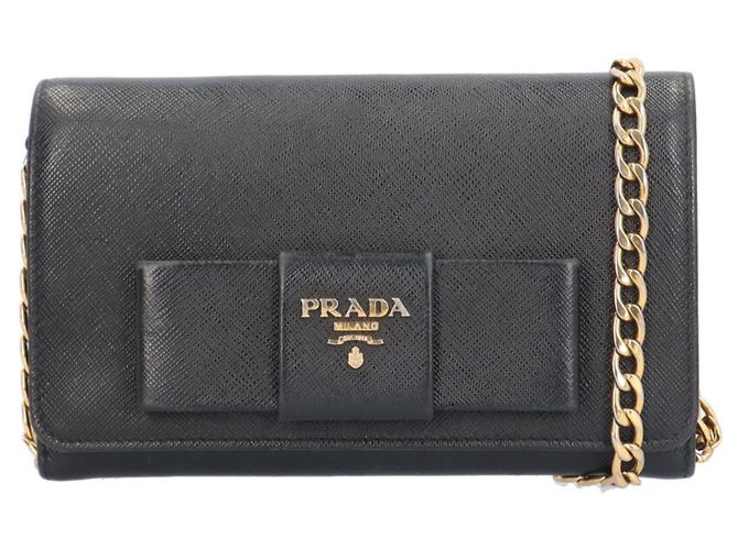 Bolsa de Ombro Saffiano Prada Preto