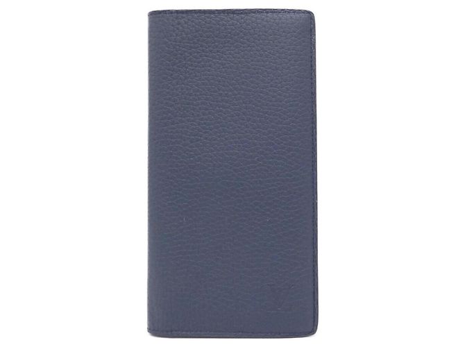 Portafoglio Brazza in Taurillon Louis Vuitton Blu navy