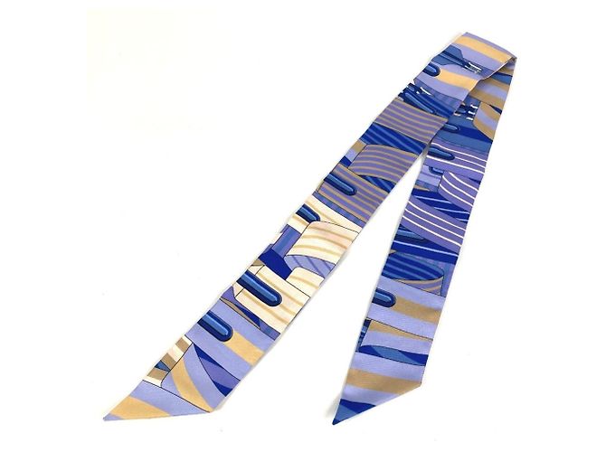 Silk In Hermès Foulard Twilly HERMES Blu