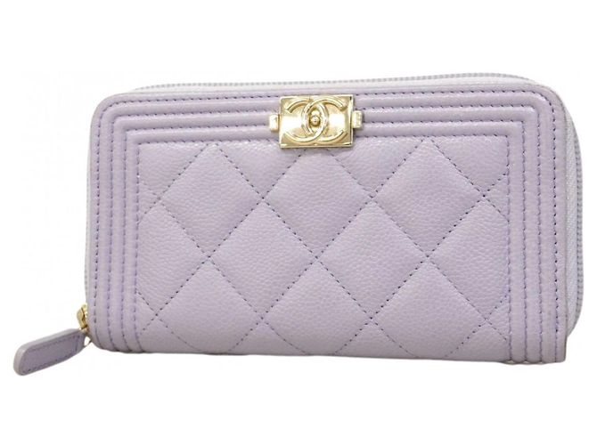 Chanel Boy Bi-Fold Geldbörse Lila
