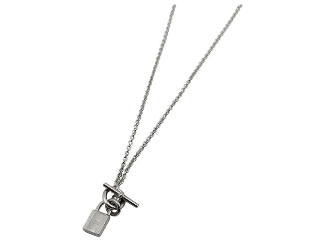 Collar Péndulo Cadena Kelly de Hermès Plata
