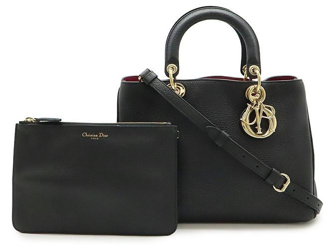 Sac à main Diorissimo 2WAY en cuir Dior Noir
