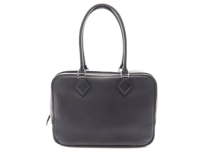 Sac à main en cuir Hermès Plume 28 Noir