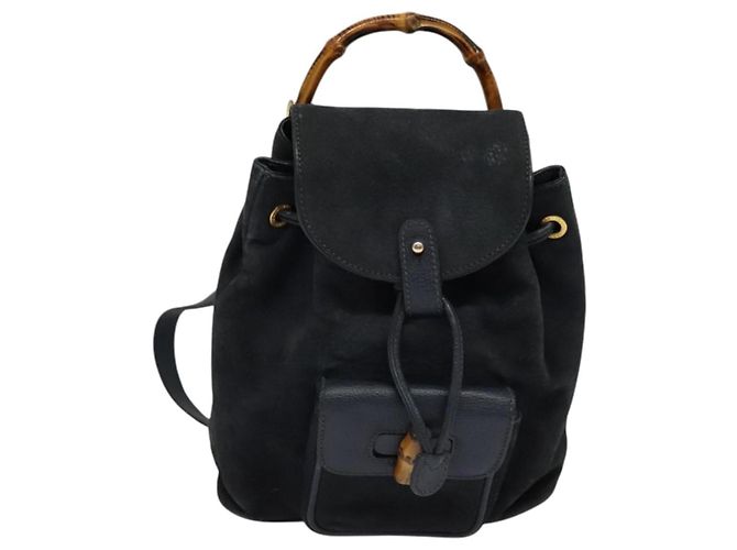 Gucci Gucci bamboo daim mini Navy blue