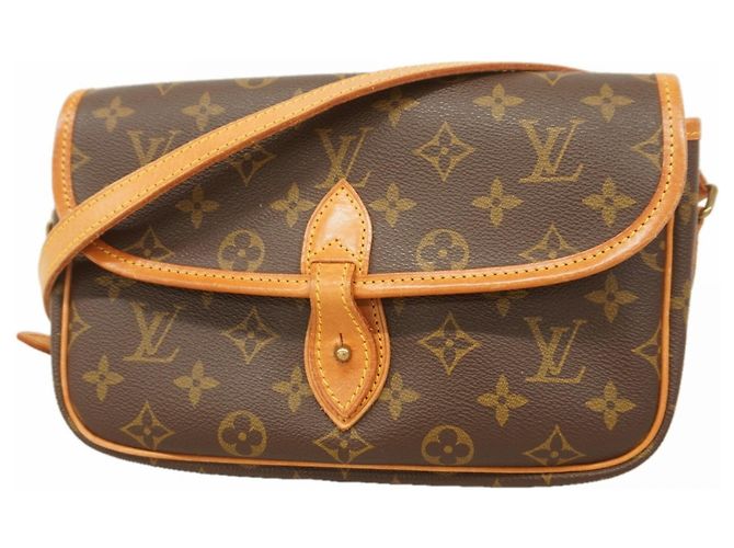 Louis Vuitton Monogram Gibeciere PM Schultertasche Braun