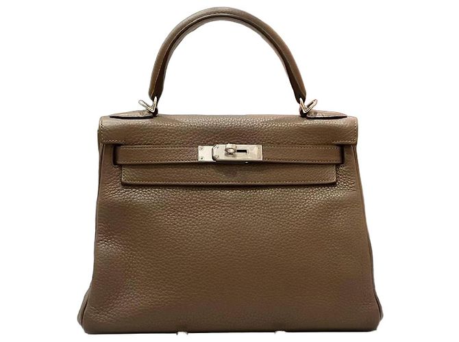 Hermès Kelly 28 em couro togo cinza mole Cinza antracite